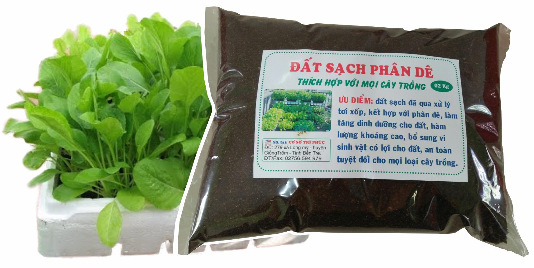 Đất sạch phân dê túi 2kg