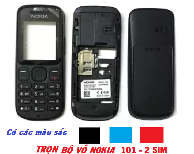 TRỌN BỘ VỎ 101 - 2SIM (VỎ, PHÍM, SƯỜN)