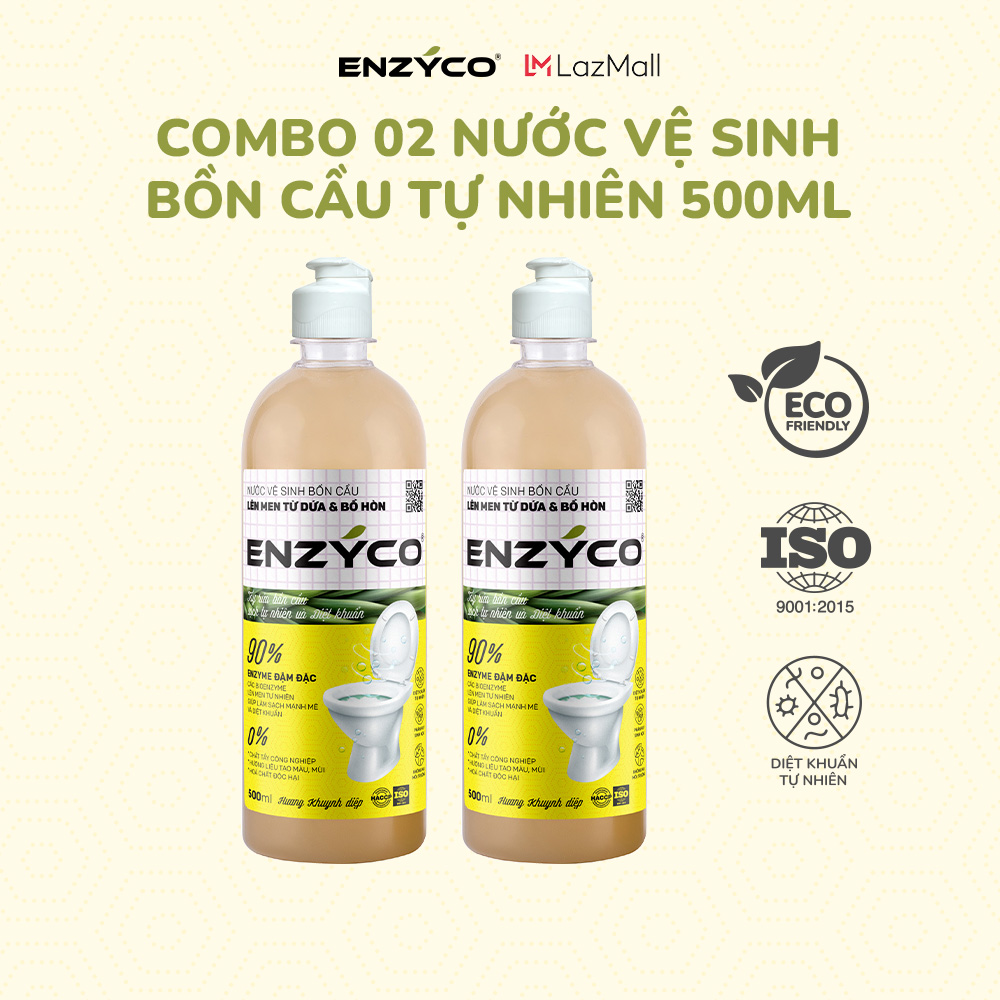 Combo of 2 PCs 500ml-90% enzyme pack bio toilet water bottle cage for antibacterial-eucalyptus flavor