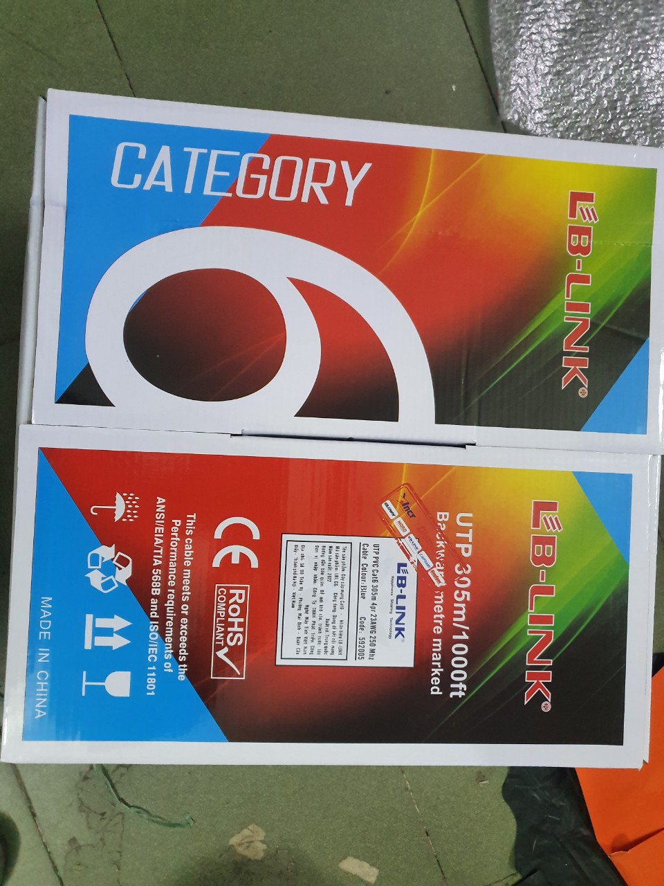 Thùng / Cuộn dây mạng cat6 Lblink cuộn 8 lõi 305m