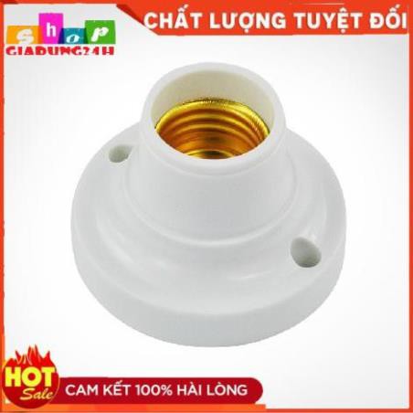 Đui đèn kiểu xoáy ốp trần 4a 250v e27 - đui đèn thẳng-giadung24h
