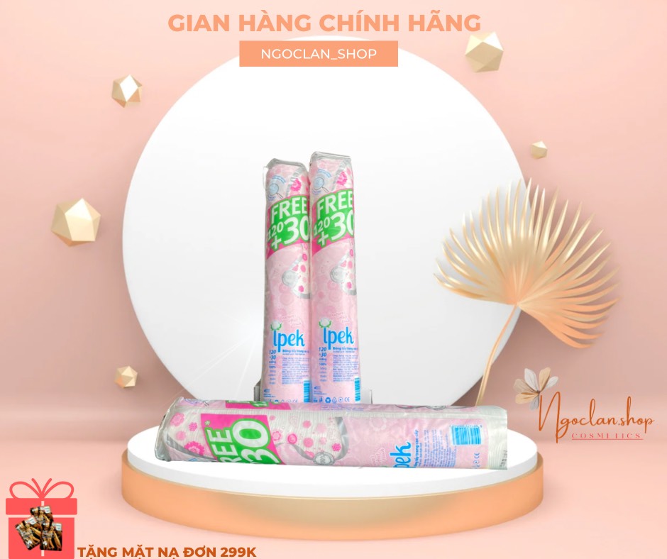 01 Bông tẩy trang Ipek Thổ Nhĩ Kỳ 150 miếng
