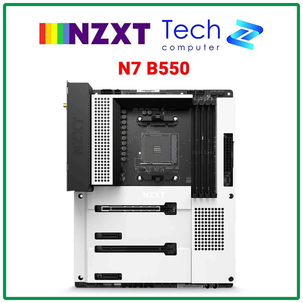 Bo mạch chủ nzxt b550 n7 matte white