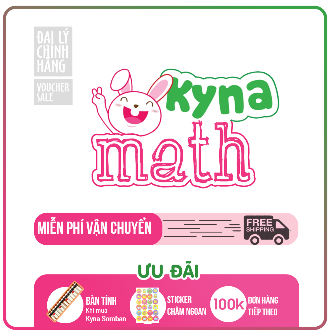 Toán Kyna cho bé (Finger Math 3-8 tuổi/Soroban/Primary Math Toán tiểu học)