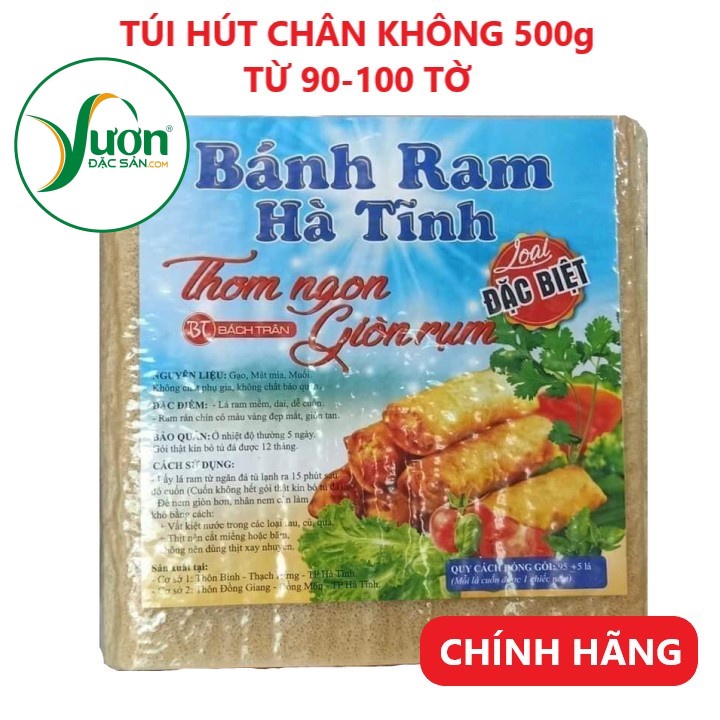 Vỏ ram Hà Tĩnh tệp 500g, 90 - 100 tờ, đóng gói hút chân không đặc sản bánh đa nem đặc biệt ngon - giadunggiare.vn