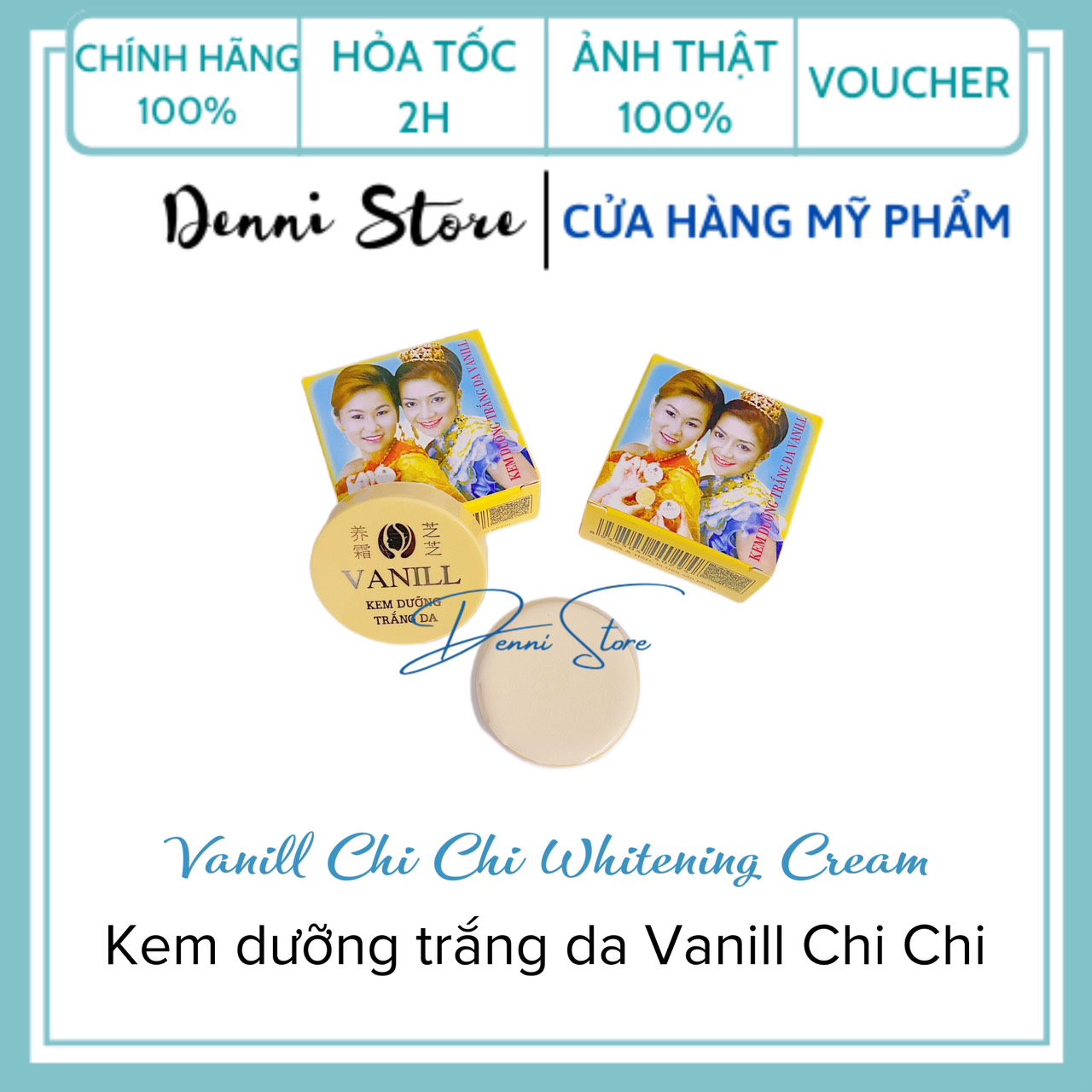 Lẻ hộp 22g kem cô gái nhật Vanill Chi Chi