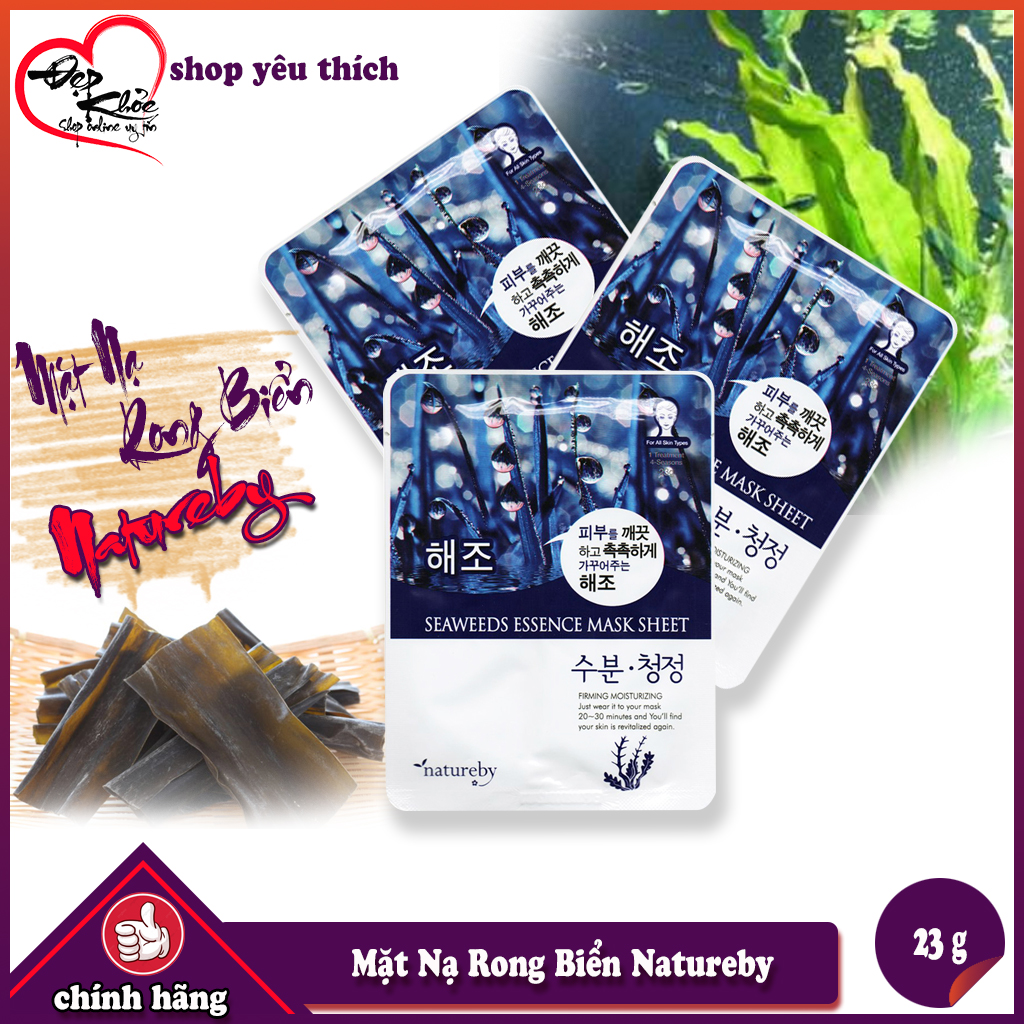 [HCM]Mặt nạ giấy Rong Biển Natureby HÀN QUỐC ( Bộ 10 miếng )