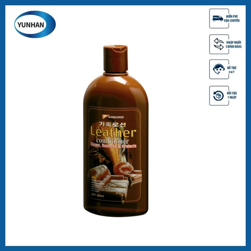 Dung dịch dưỡng và làm mềm da cao cấp Kangaroo Leather Conditioner 300ml - Yunhan