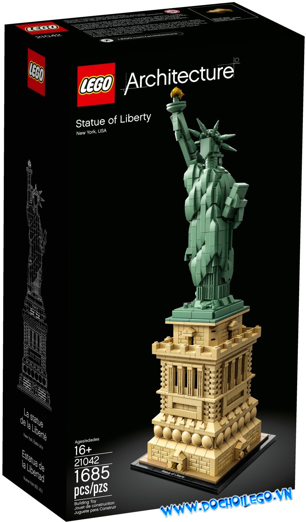 21042 lego architecture statue of liberty - kiến trúc nữ thần tự do.
