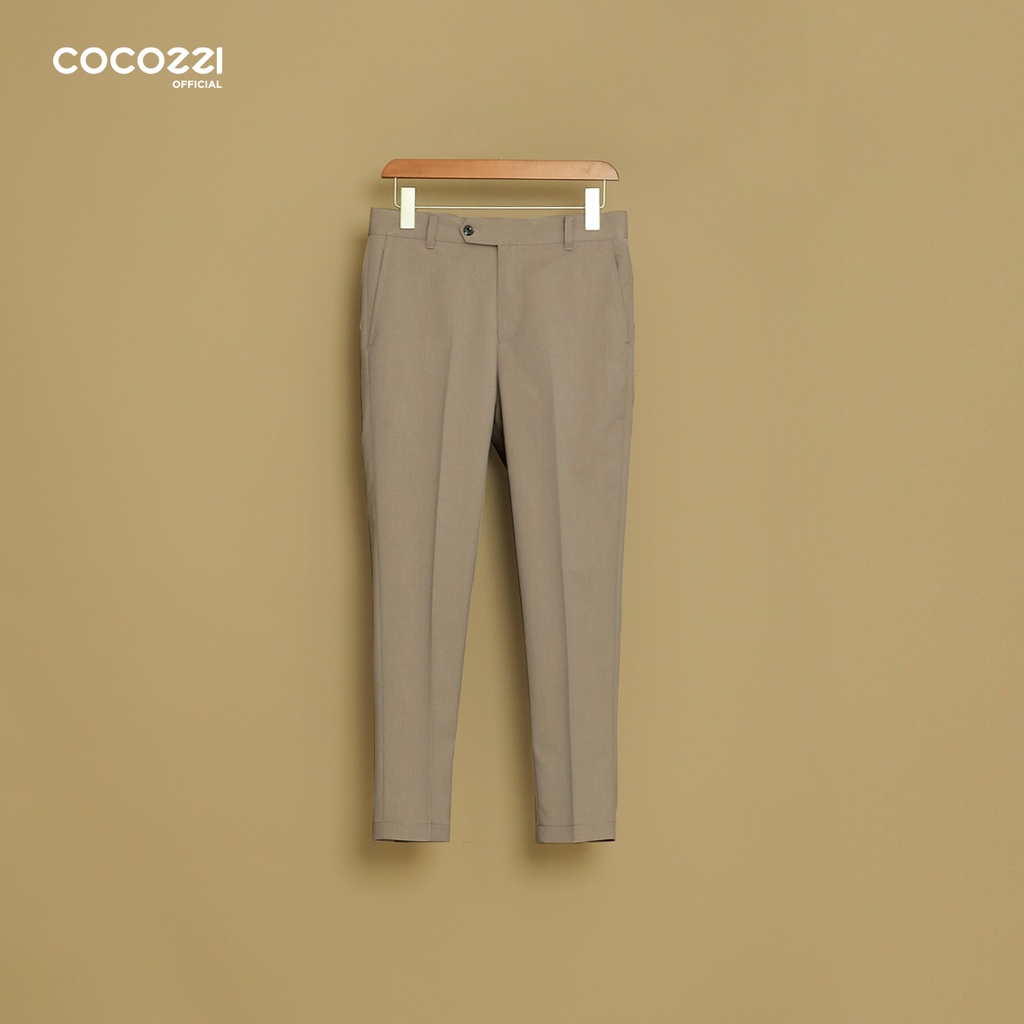 SP Bảo Hành 1 Đổi 1 Quần âu nam form slim màu café sữa Cocozzi Life