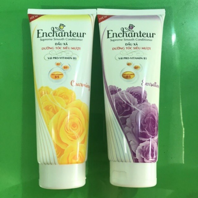 Dầu xả dưỡng tóc siêu mượt Enchanteur Charming vàng 335g