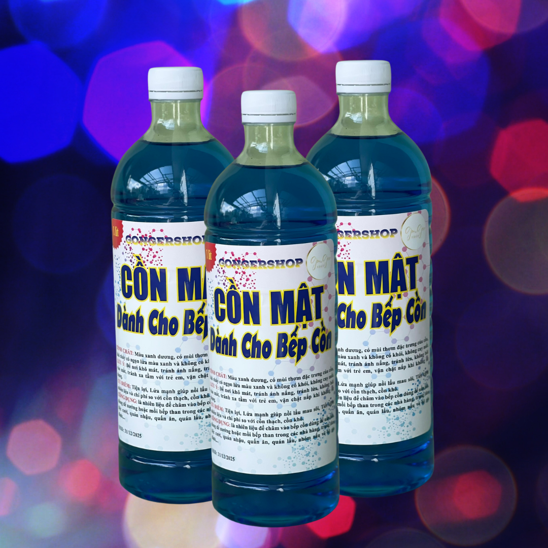 Cồn nước (Cồn mật) dành cho Bếp cồn nấu lẩu | Chai 01 lít | Cồn nước Quán ăn được sản xuất theo quy trình khép kín, không gây mùi khó chịu, không cay mắt | Gonger Shop