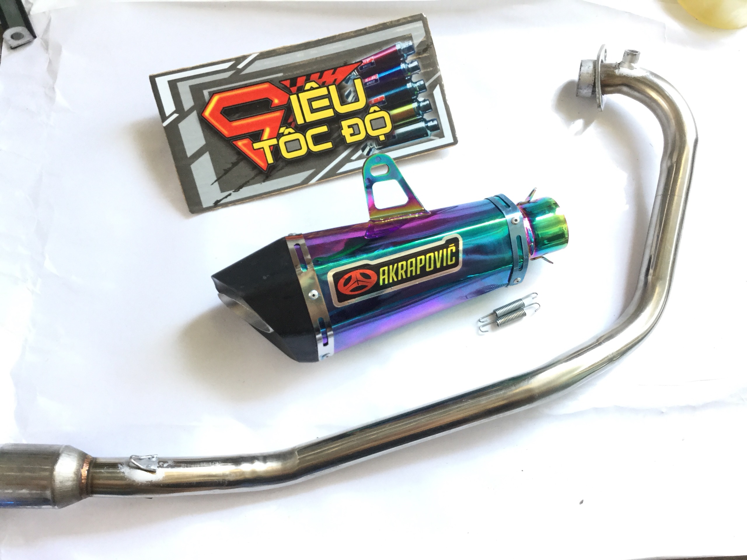 PÔ AKAPOVIC 7 MÀU full cổ inox thẳng gắn wave, dream, sirius, axelo, exciter, winer, sonic, raider fi, satria, gsx,... , Sản Phẩm Chất Lượng, Gian Hàng Uy Tín, Giá Cả Cực Tốt, Mua Ngay.