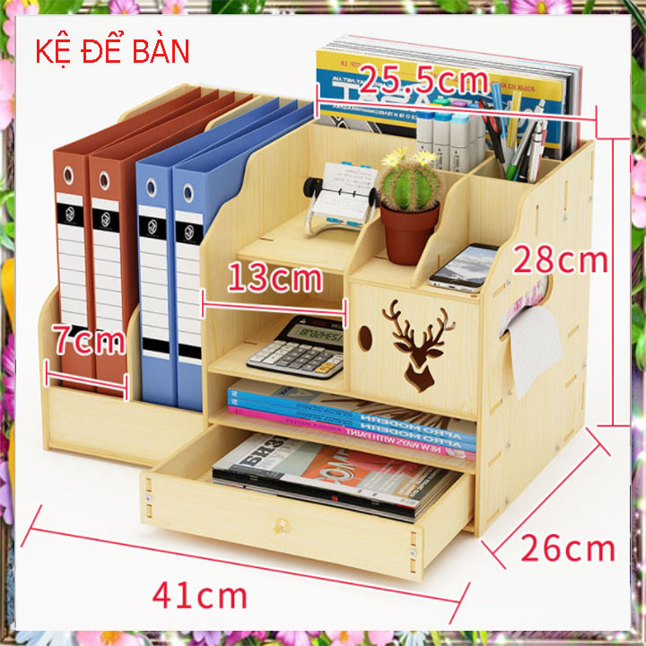 Kệ , Kệ sách để bàn , Kệ để tài liệu , Giá sách mini văn phòng , Kệ sách nhiều ngăn tiện lợi