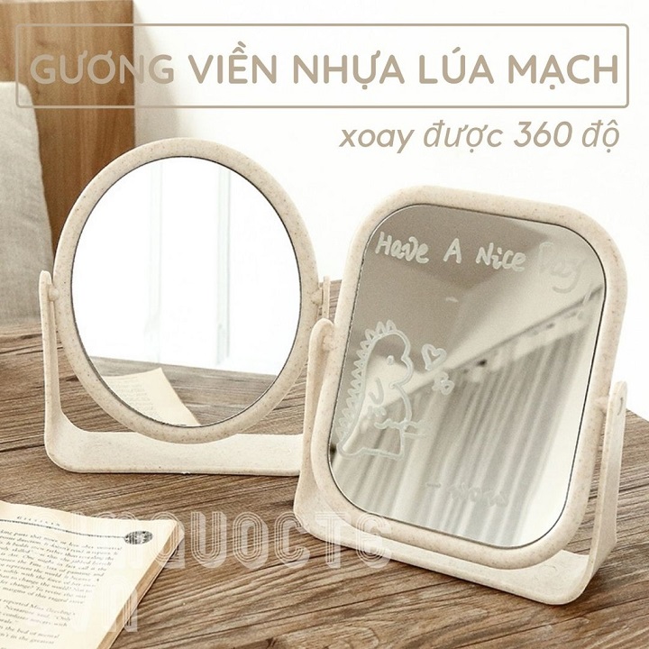 Gương soi trang điểm để bàn - Gương để bàn, Gương soi, Gương gấp để bàn, gương mini, Gương để bàn-Gương trang điểm để bàn - Gương trang điểm