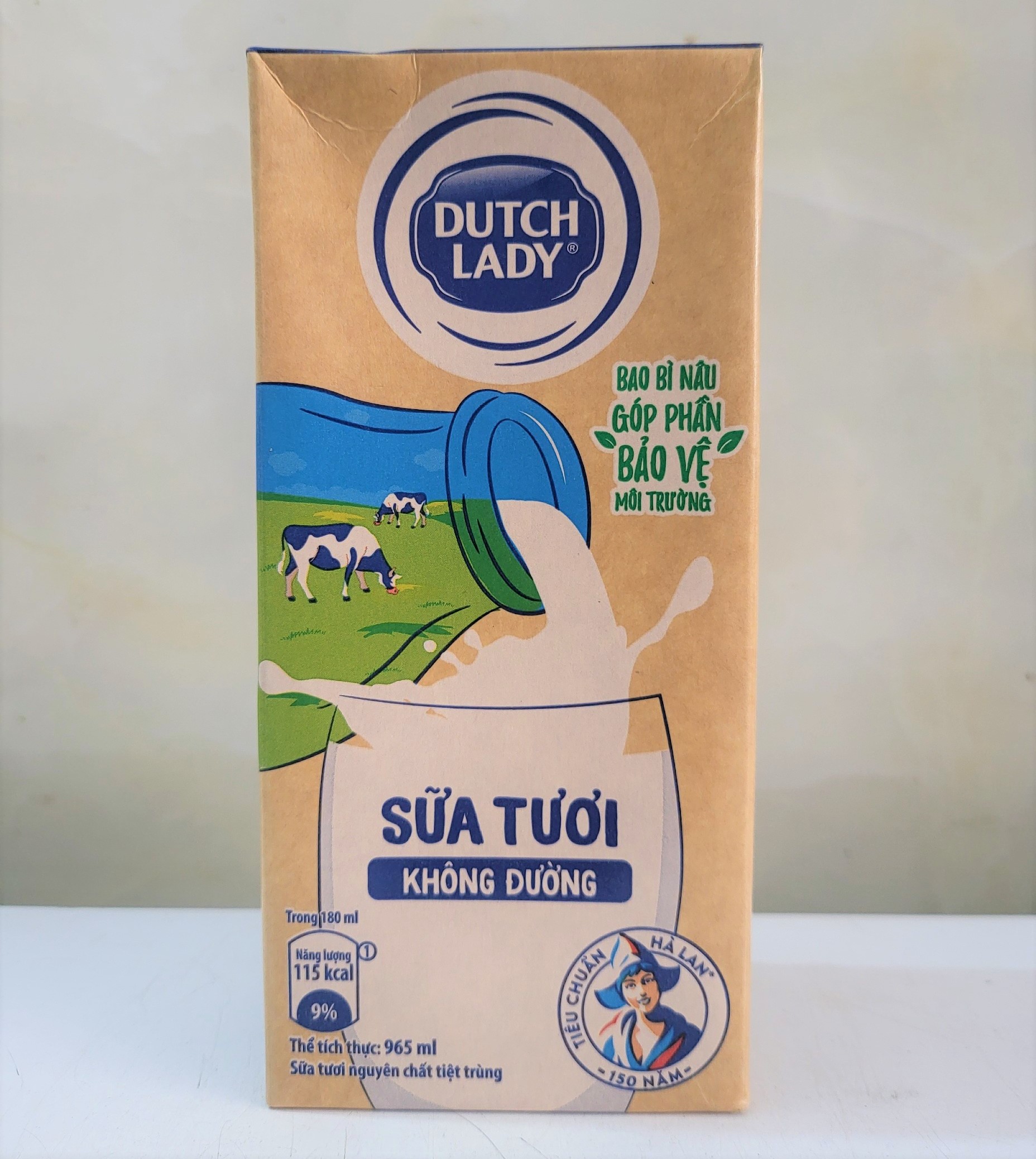 [Hộp 1 Lít – KHÔNG ĐƯỜNG] SỮA TƯƠI TIỆT TRÙNG Cô Gái Hà Lan [VN] DUTCH LADY Plain Fresh Milk (halal)