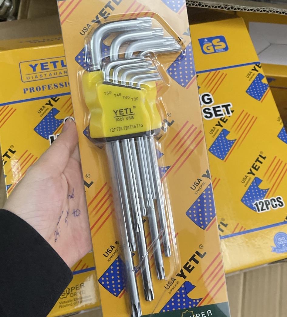 Bộ 9 cây lục giác hoa thị dài