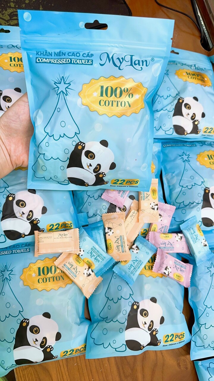 Khăn nén cao cấp My Lan / Khăn nén lau mặt an toàn 100 % , thuận tiện đem đi du lịch - Khăn nén My Lan