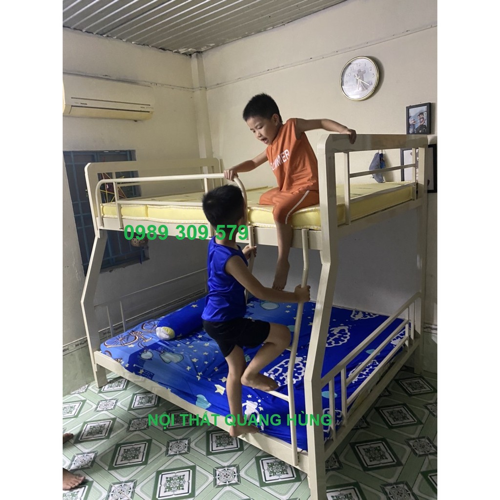 [HCM]GIƯỜNG SẮT 2 TẦNG CAO CẤP - LOẠI SẮT HỘP 4X8- 1M6/1M8