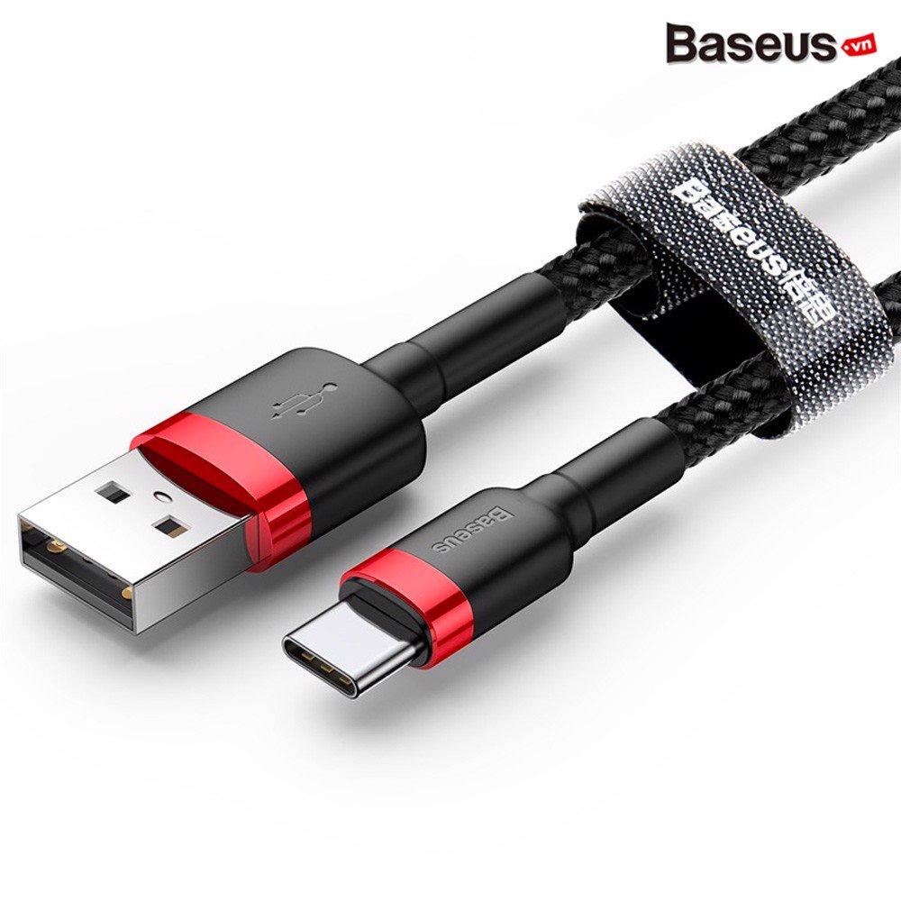 Cáp sạc Baseus Cafule Type C 1m cho Samsung S8/S9/ Note8/ Note9/ Xiaomi/ Huawei/ Oppo/Nokia ( 3A, Sạc nhanh Quick charge 3.0 ) - Phân phối bởi Vietstore
