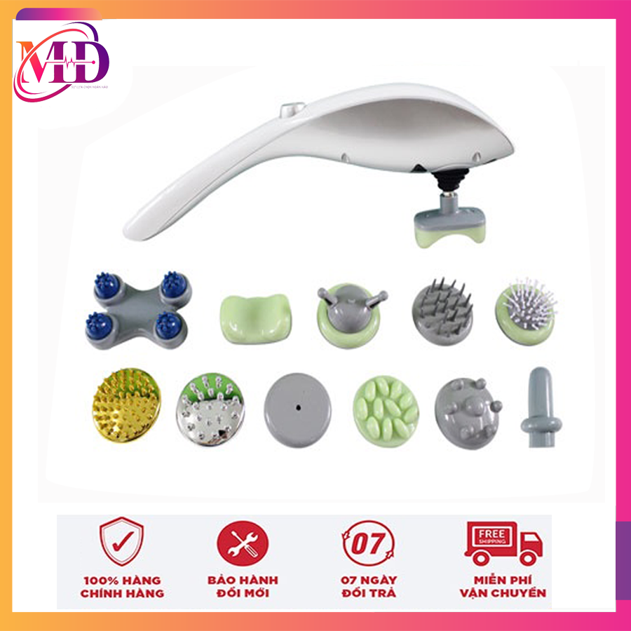 Máy mát xa lưng vai cổ cầm tay 11 đầu hồng ngoại KING MASSAGER