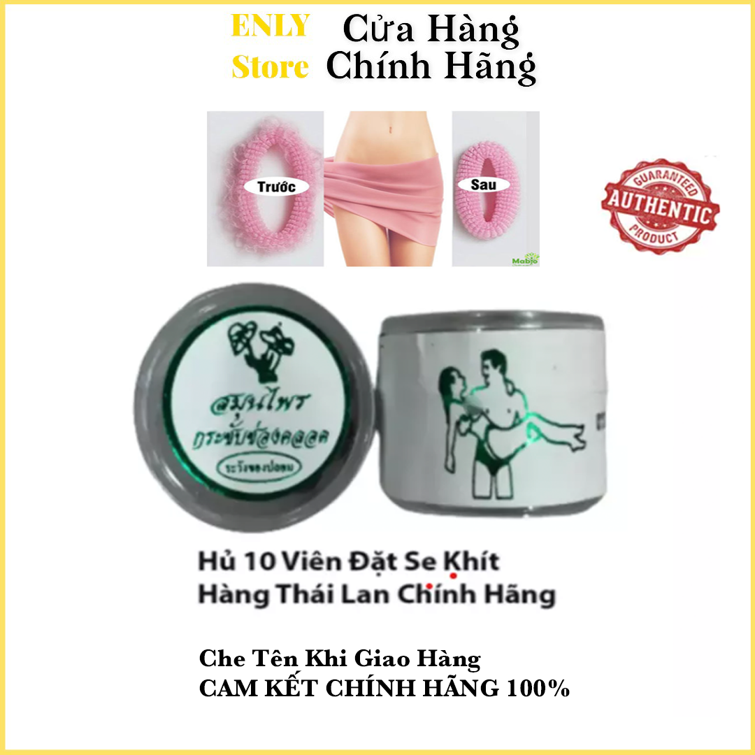 [Sỉ 12 Hộp] Viên Đặt Se Khít Vùng Kín Thái Lan Chính Hãng- Hũ 10 Viên