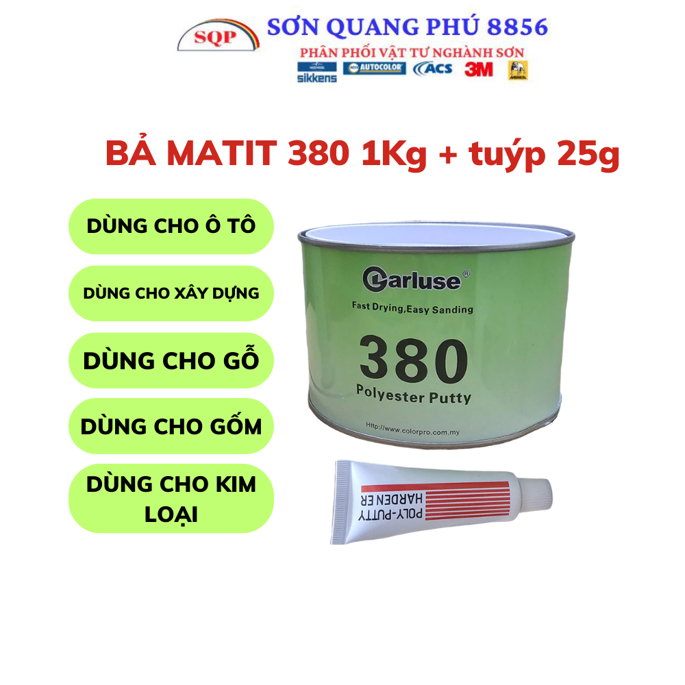 Matit Bả trét đắp 380 bột bả nền bột bả sơn ô tô tít đắp xe máy oto SONQUANGPHU720 
