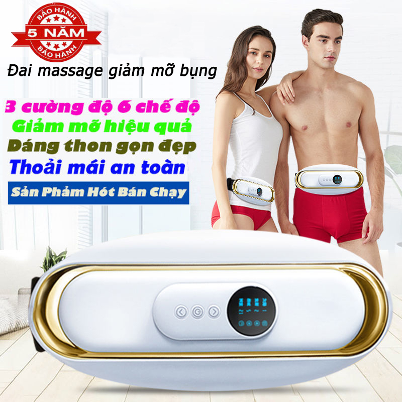 Hỗ trợ giảm cân hiệu quả -đai massage giảm mỡ bụng- chế độ massage vật lý trị liệu, xua tan đau mỏi sau khi tập luyện