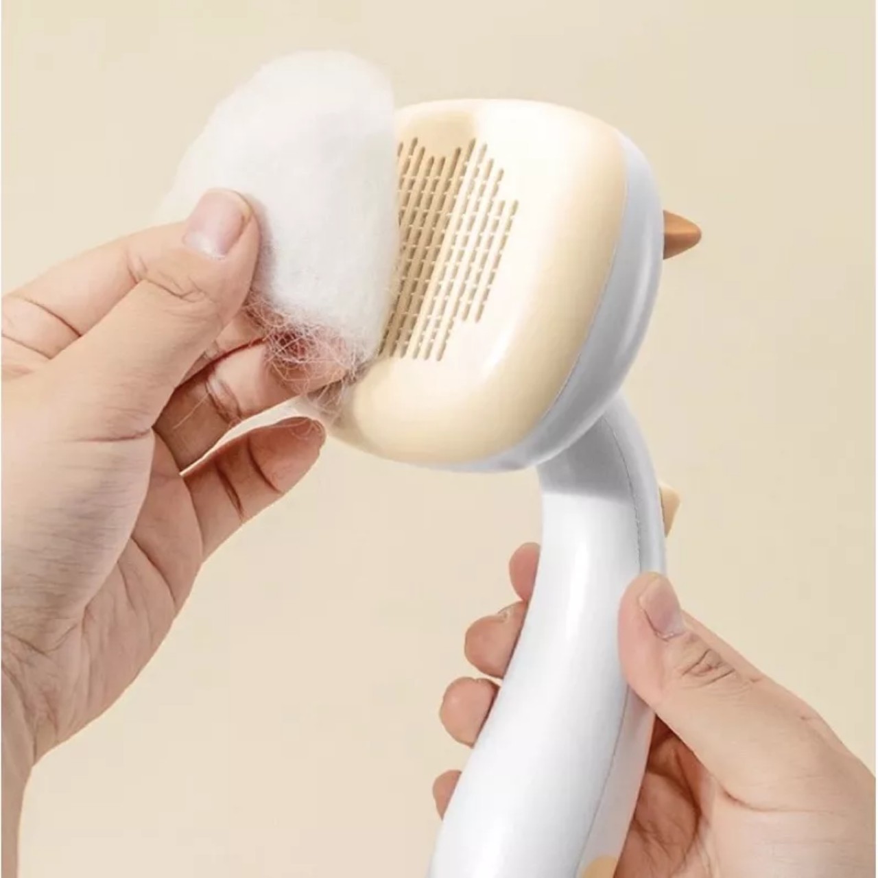 Lược chải vuốt lông cho chó mèo kết hợp masage có nút bấm đẩy lông