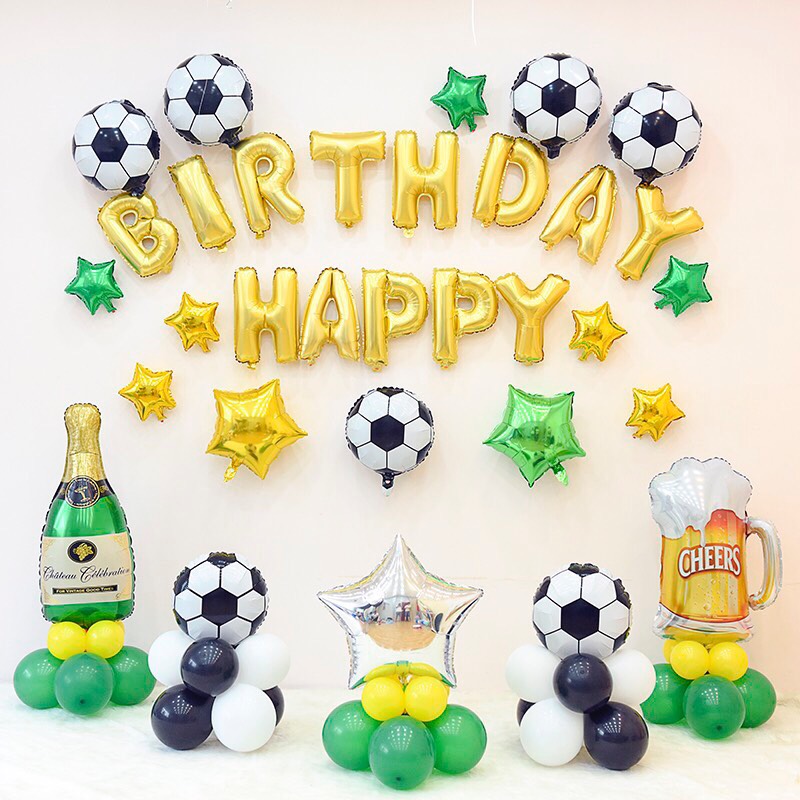 Bộ bong bóng trang trí sinh nhật bóng đá football theme KAB28
