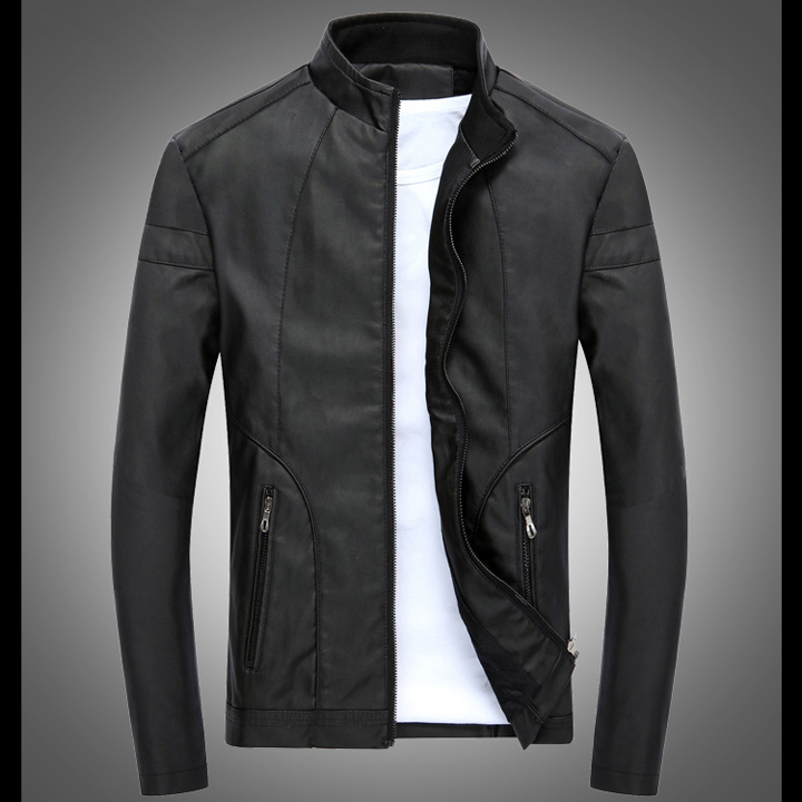 Áo khoác da nam lót lông thời trang SITAKI cao cấp AD14