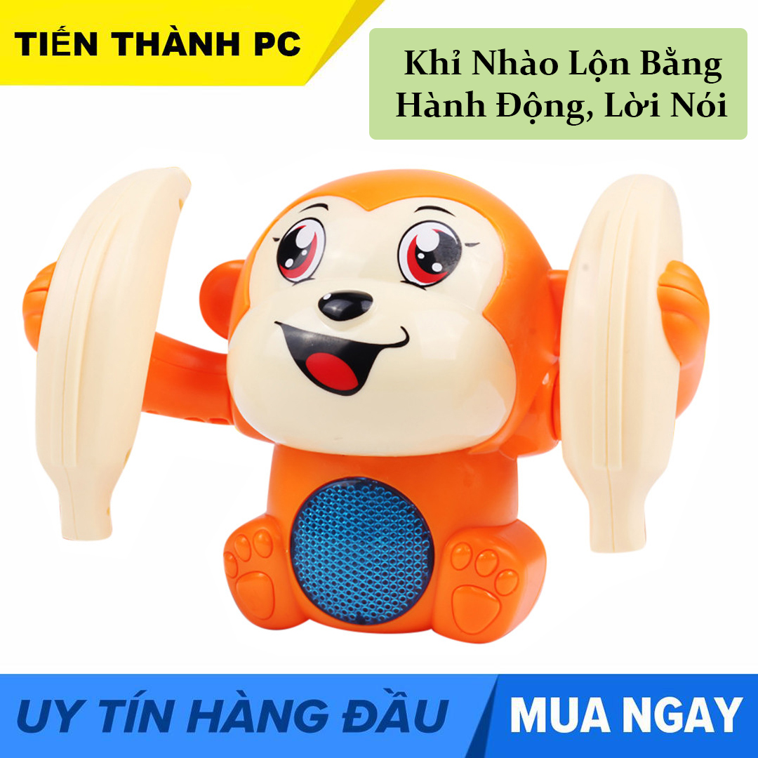 Khỉ Điện Nhào Lộn Kèm Âm Thanh Vui Nhộn, Tạo Sự Thích Thú Khi Chơi, Chất Liệu Nhựa ABS An Toàn