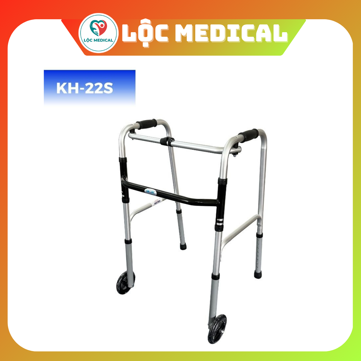 Khung Tập Đi Hợp Kim Nhôm, Chân Sắt OROMI KH-22S