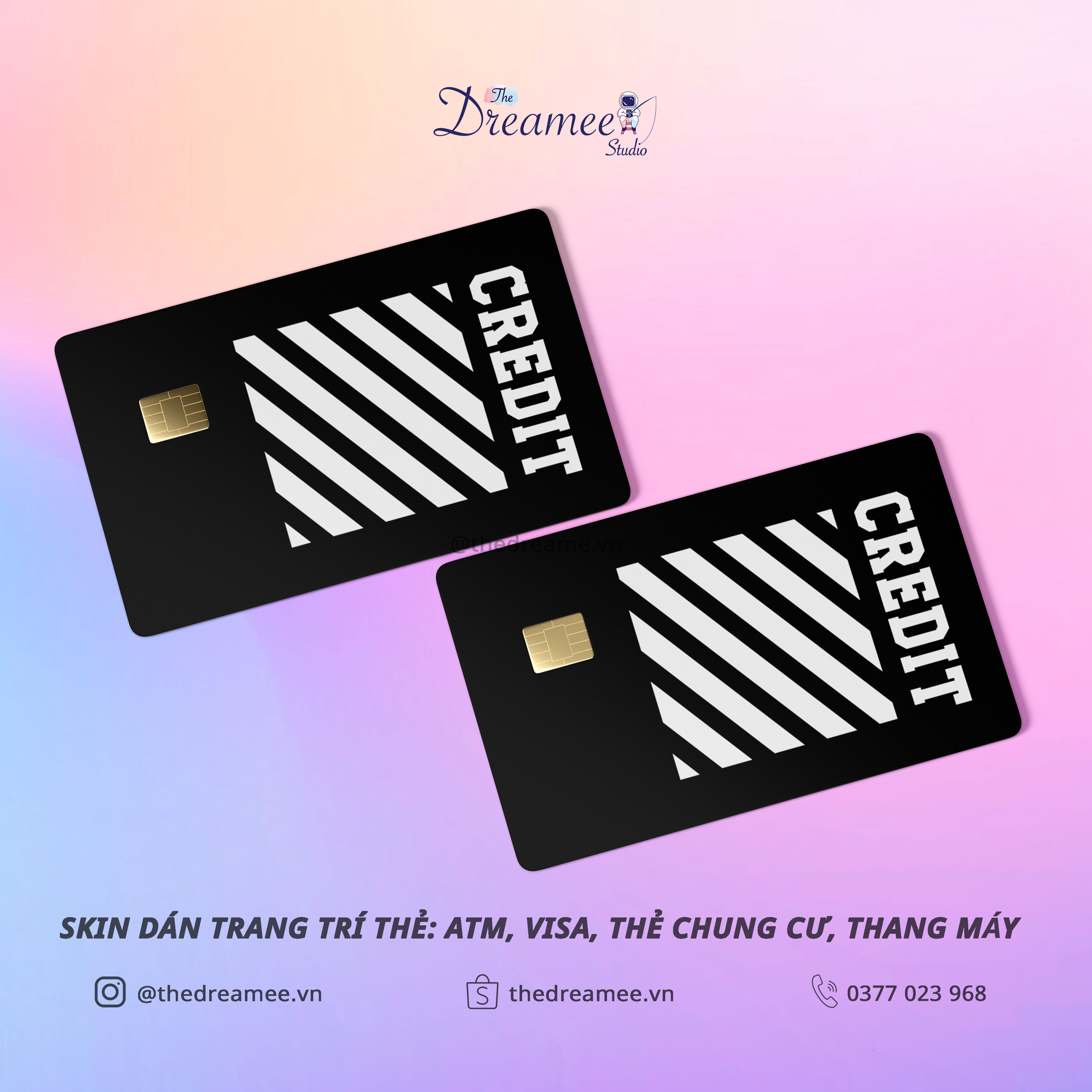CREDIT DEBIT / MIẾNG DÁN TRANG TRÍ THẺ ngân hàng, ATM, thẻ xe...KHÔNG ẢNH HƯỞNG TÍNH NĂNG THẺ, skin card - THEDREAMEE.VN
