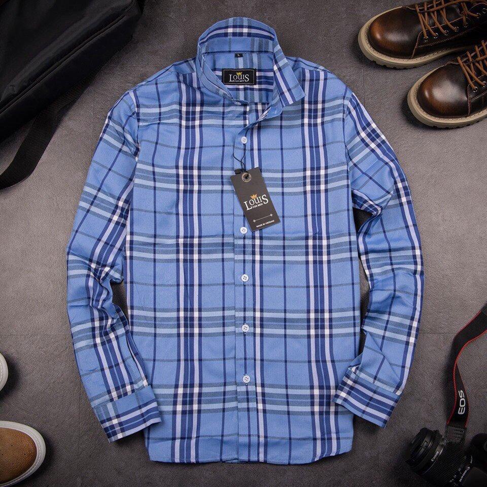 Áo sơ mi nam vải Kẻ BBR nhập khẩu loại đẹp