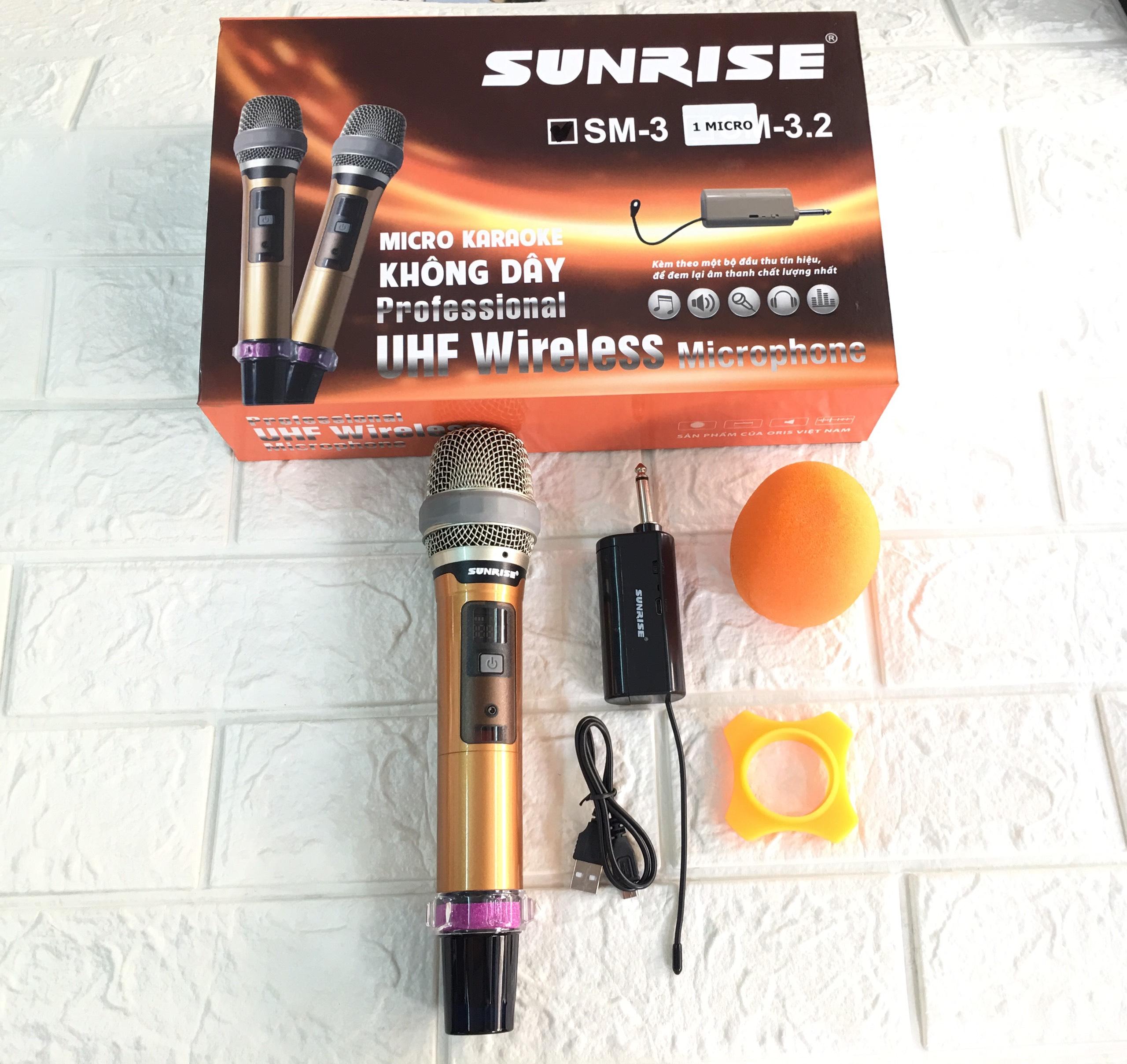 Micro Không Dây Sunrise SM-3 cực hút,chống hú tốt