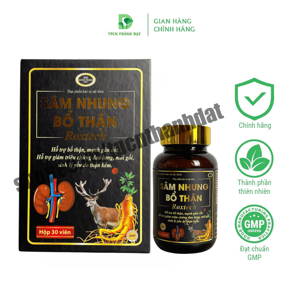 Viên uống tăng sinh lý nam Sâm Nhung Bổ Thận Nam giảm xuất tinh sớm - Hộp 30 viên