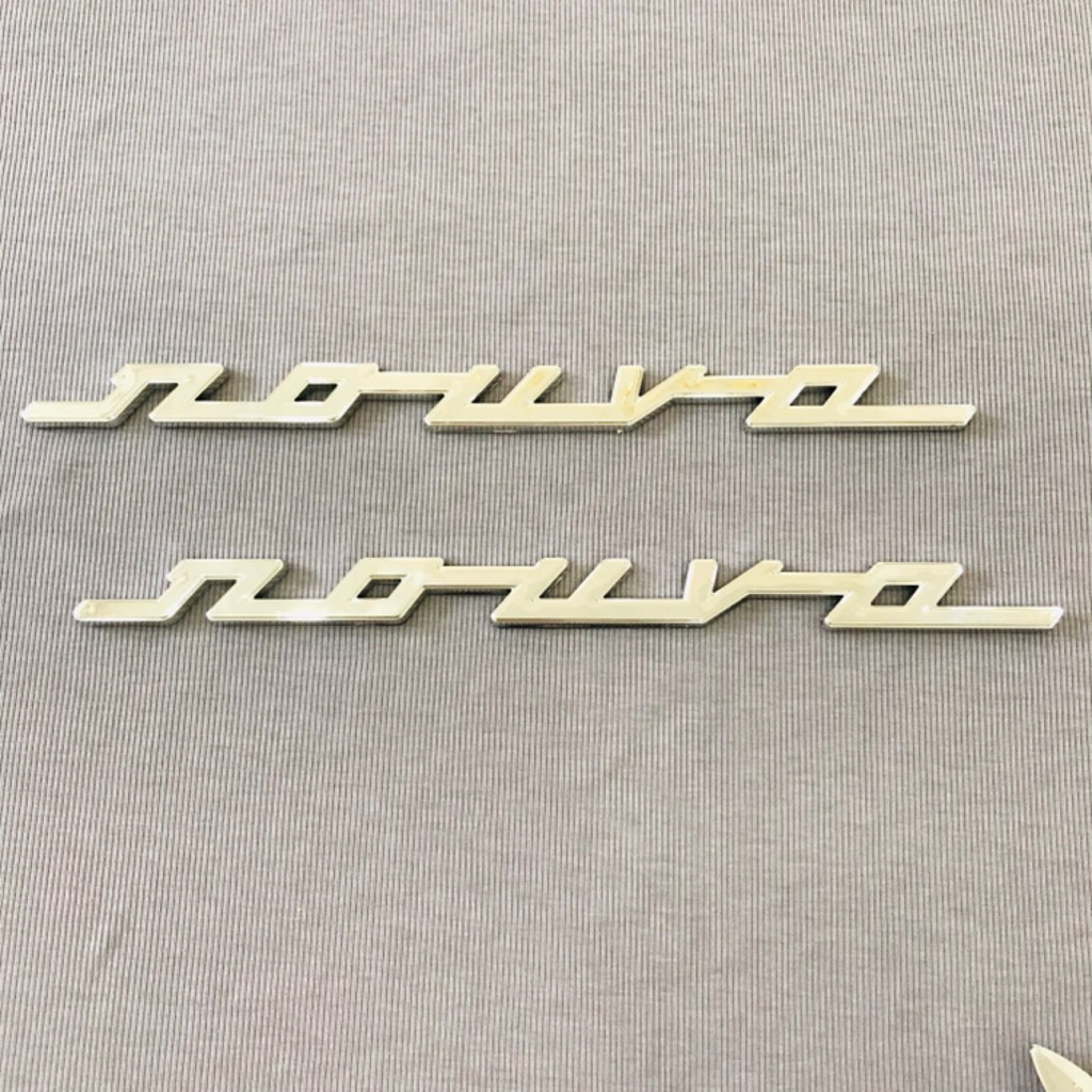 Cặp tem chữ nổi xi bóng nouvo sắc nét