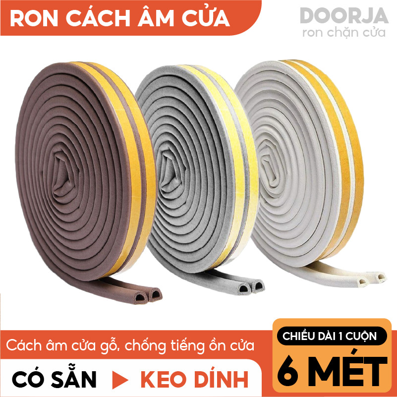6m Gioăng Khung Cửa Ron Chống Va Đập Chống Côn Trùng Chặn Cửa Chữ D DOORJA