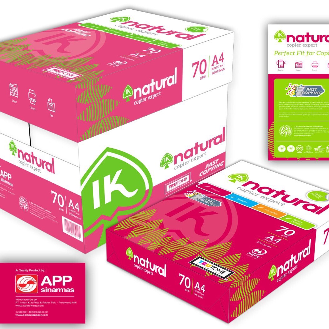 [HCM]Giấy A4 IK Natural 70 gsm nguyên thùng 5 ram