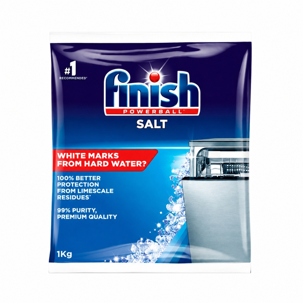 Muối Rửa Bát Finish Salt 1kg Muối Làm Mềm Nước Cho Máy Rửa Bát Hỗ Trợ Chống Cặn Vôi Hàng Châu Âu