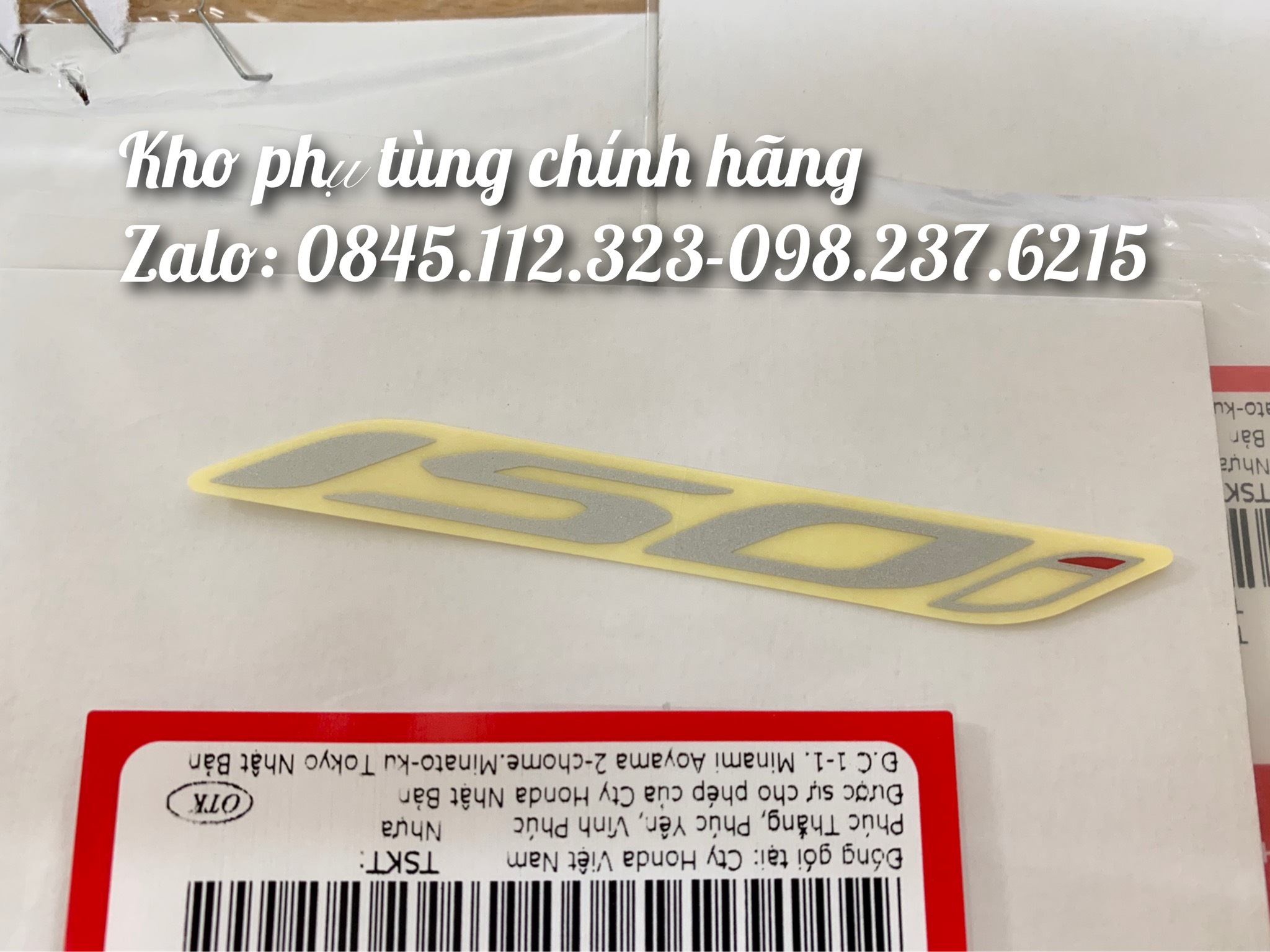 Tem chữ 150i màu bạc dùng cho sh2020