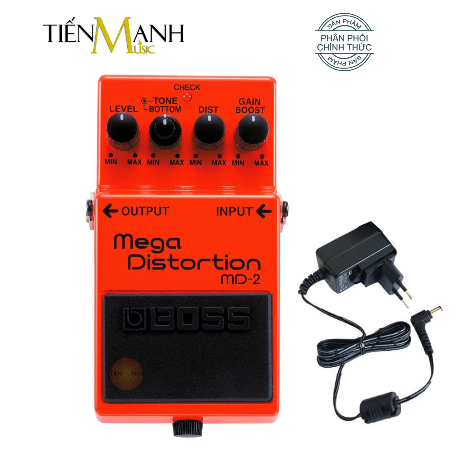 Phơ guitar boss md-2 mega distortion - bàn đạp fuzz pedals effects md2