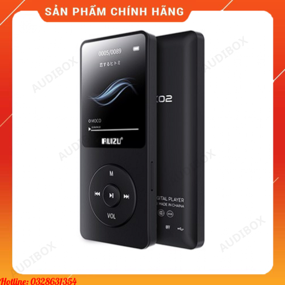 Máy nghe nhạc Mp3/Lossless giá rẻ RUIZU X02 [Tặng tai nghe chính hãng]