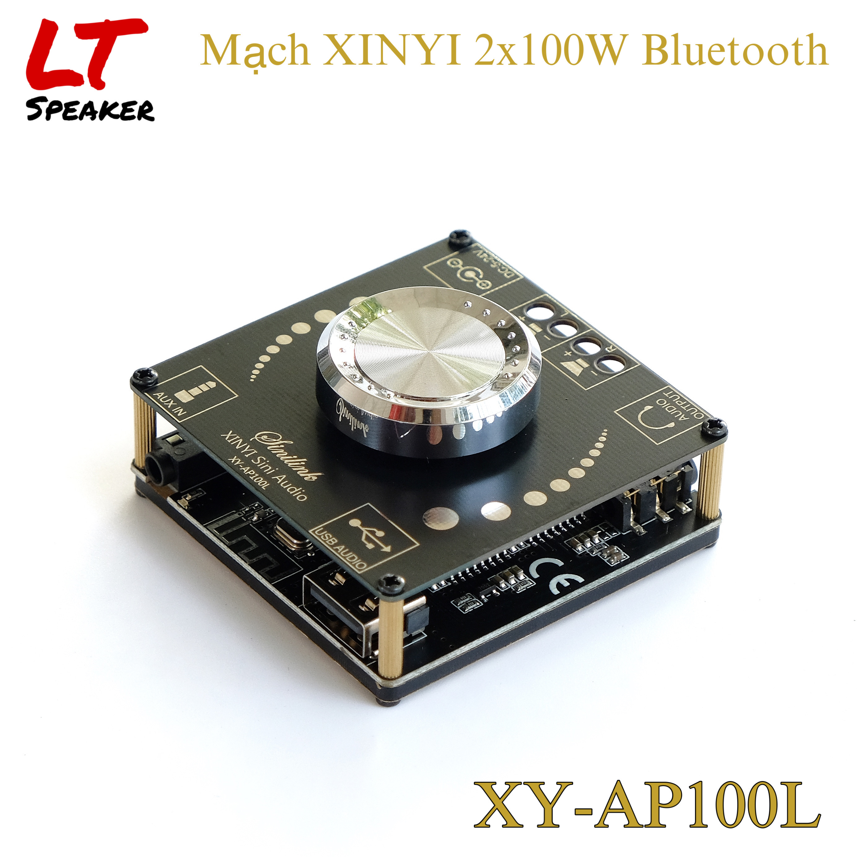 Mạch khuếch đại âm thanh xy-ap100l 2x100w bluetooth 5.0 chính hãng sinilink