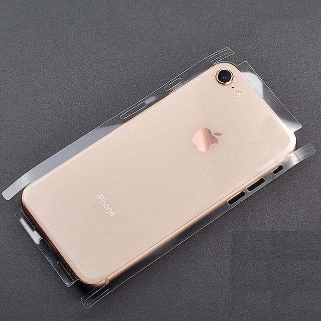 Skin iphone 7 plus, skin dán trong suốt tpu full viền cho iphone 7 plus, siêu skin trong suốt tuyệt đối dán full mặt lưng iphone 7plus - thegioisilevip