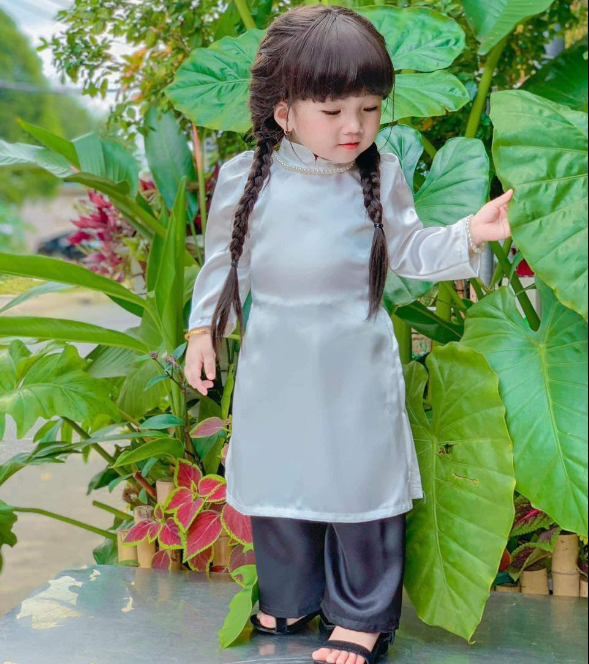 Bộ quần áo dài bé gái trắng đen 8-28kg Angel Baby Thời Trang Thiết Kế