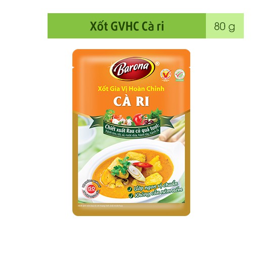 Xốt gia vị hoàn chỉnh barona - cà ri 80g