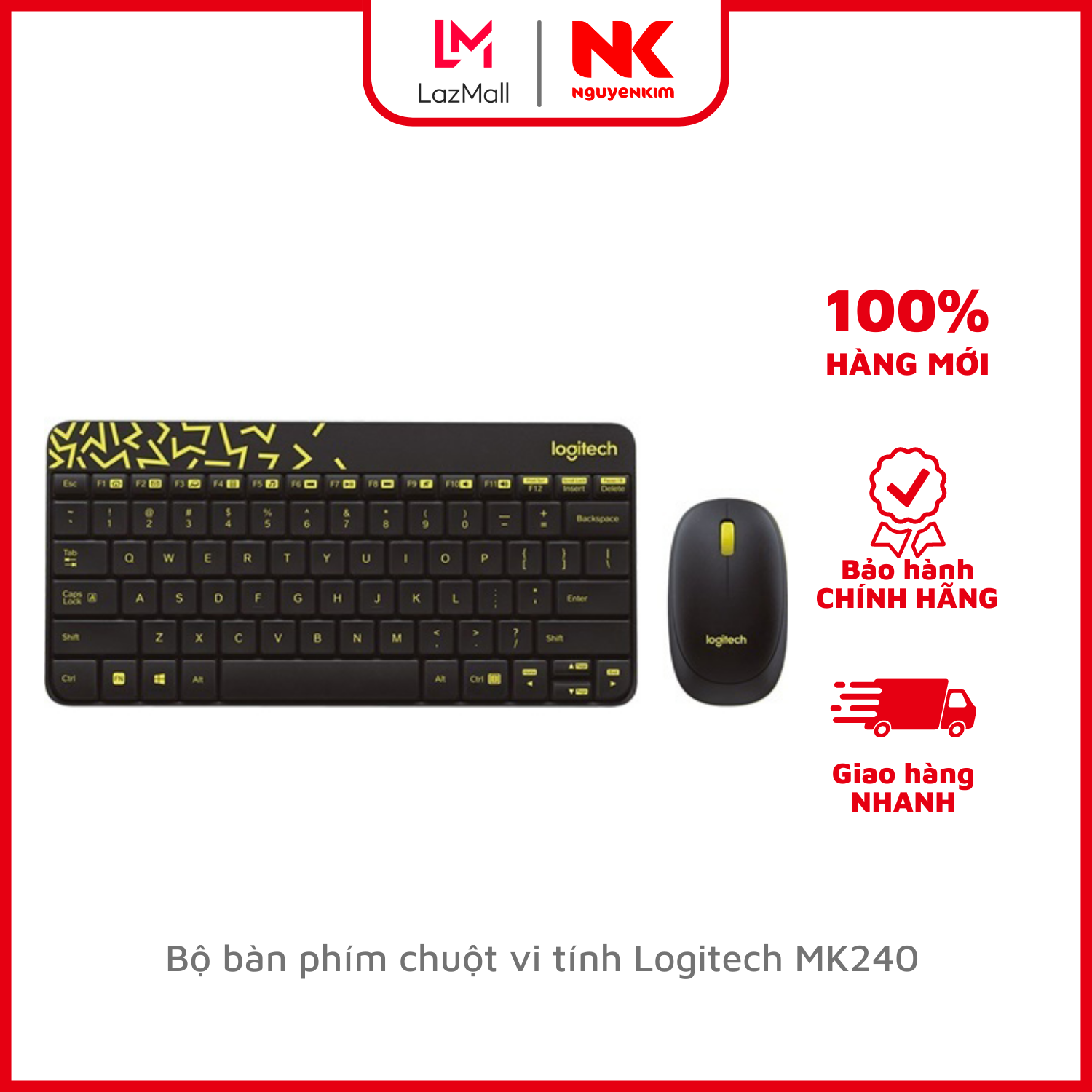 Bộ bàn phím và chuột vi tính Logitech MK240