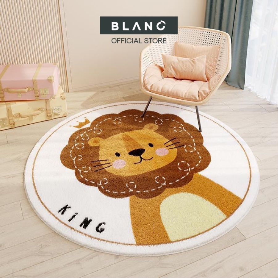 Thảm trải sàn tròn cho bé trang trí phòng ngủ xinh xắn blanc'